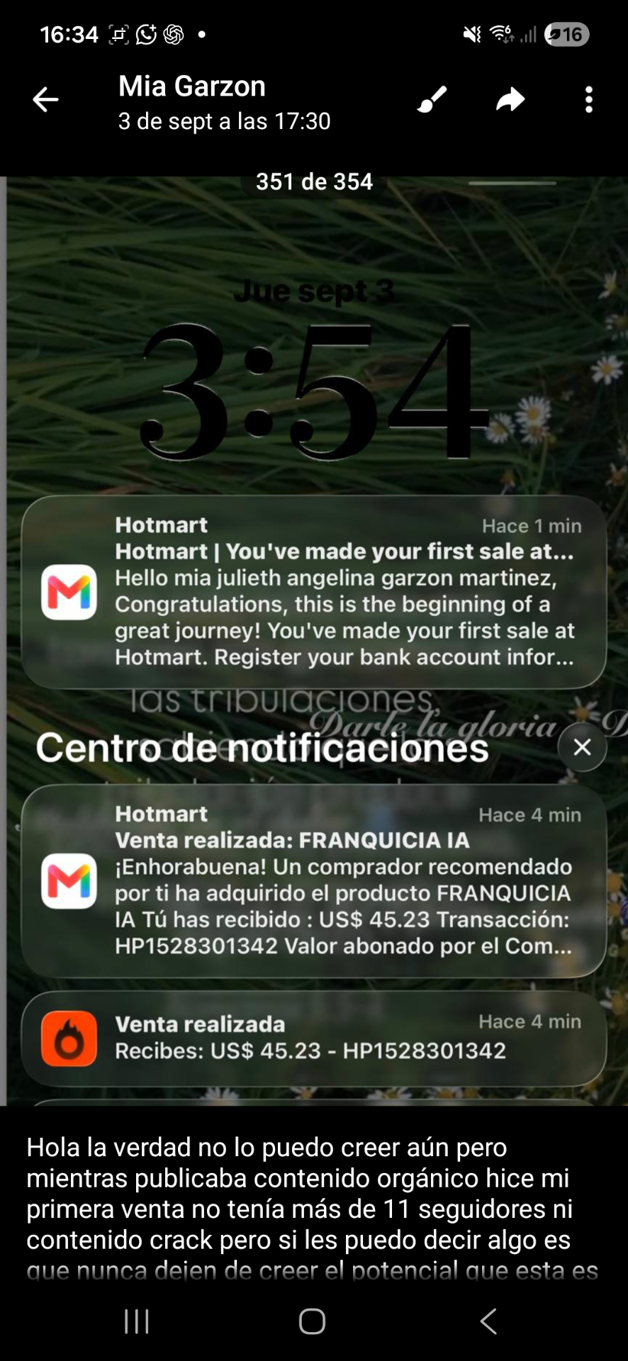 Experiencia compartida por la comunidad de Franquicia IA 4