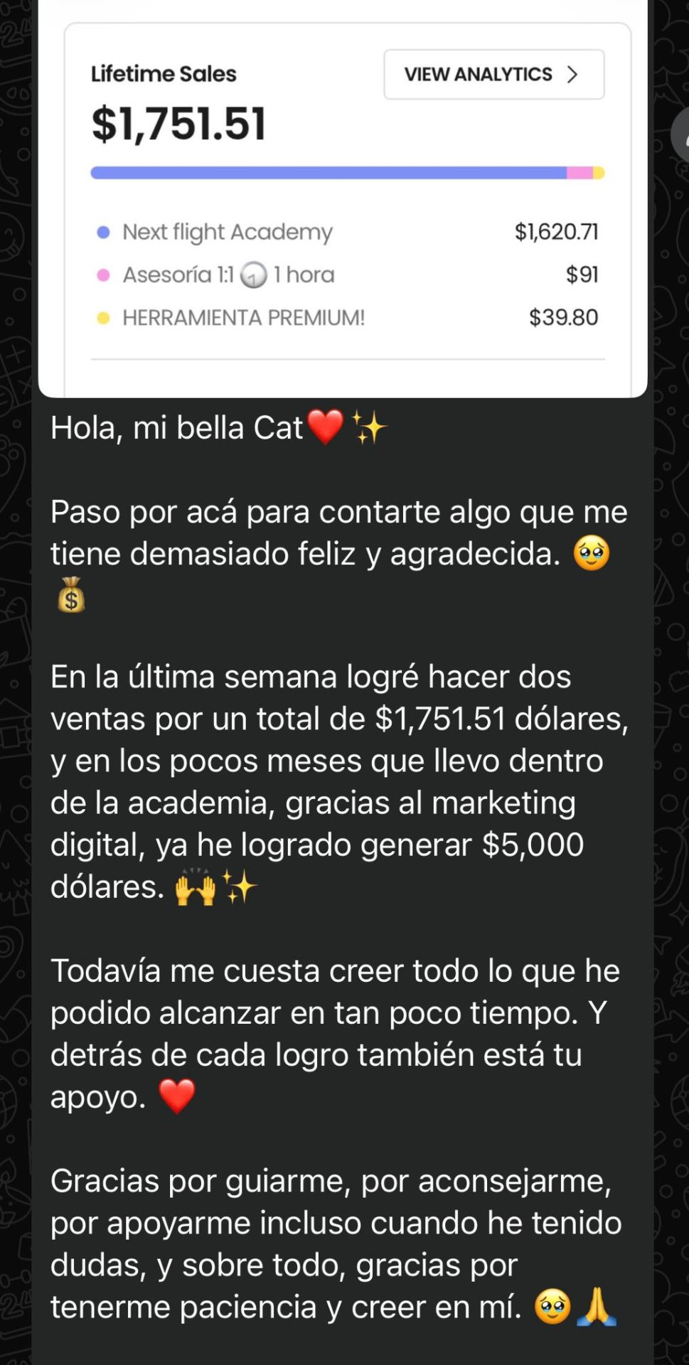 Testimonio de la comunidad NextFlight 7